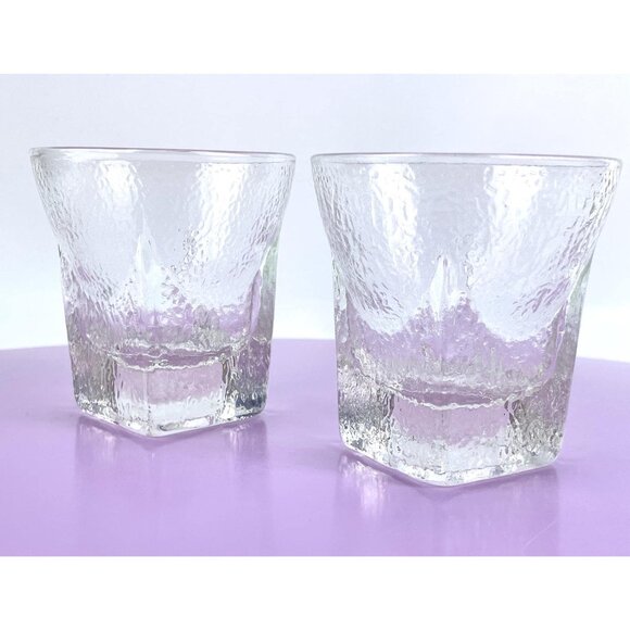 Vintage tumblers, pair of St. Regis ice cube pattern Libbey cocktail glasses - Picture 6 of 10